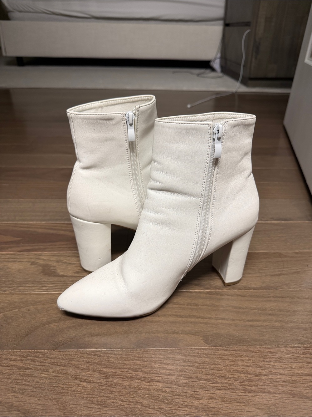 White Ankle Booties